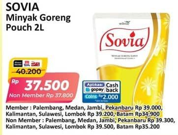 Promo Harga Sovia Minyak Goreng 2000 ml - Alfamart