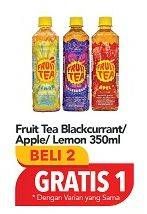 Promo Harga SOSRO Fruit Tea Apple, Blackcurrant, Lemon 350 ml - Carrefour