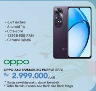 Promo Harga Oppo A60 8/256 GB  - Carrefour