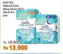 Promo Harga Softex Natural Cool+ Super Slim 23cm, 36cm 8 pcs - Indomaret