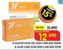 Promo Harga Jf Sulfur Sabun Pembersih Wajah Oily Skin Care, Acne Care 90 gr - Superindo