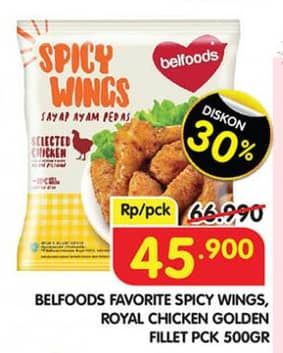 Promo Harga Belfoods Spicy Wings/Golden Fillet  - Superindo