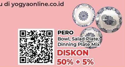 Promo Harga PERO Bowl/Salad Plate/Dinning Plate Mix  - Yogya