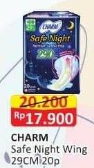 Promo Harga Charm Safe Night Wing 29cm 20 pcs - Alfamart