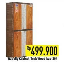 Promo Harga Napolly Kabinet Teak Wood Icab-204  - Hypermart