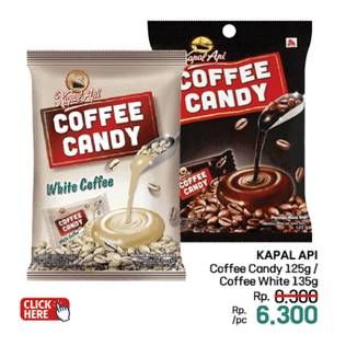 Promo Harga Kapal Api Candy Original, White Coffee 125 gr - LotteMart