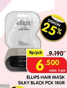 Promo Harga Ellips Hair Mask Silky Black 18 gr - Superindo