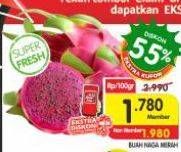 Promo Harga Buah Naga Merah per 100 gr - Superindo