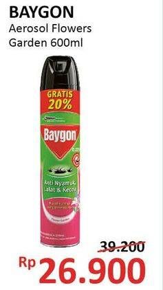 Promo Harga BAYGON Insektisida Spray Flower Garden 600 ml - Alfamidi