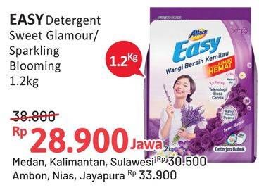 Promo Harga Attack Easy Detergent Powder Sweet Glamour, Sparkling Blooming 1200 gr - Alfamidi