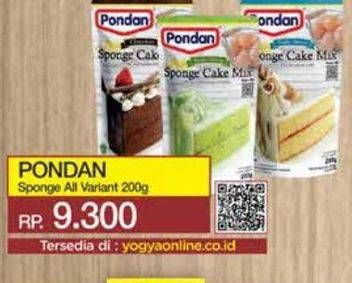 Promo Harga Pondan Sponge Cake Mix All Variants 200 gr - Yogya