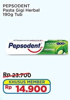 Promo Harga Pepsodent Pasta Gigi Action 123 Herbal 190 gr - Indomaret