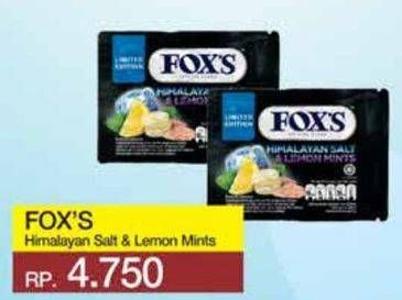 Promo Harga FOXS Himalayan Salt & Lemon Mints 15 gr - Yogya