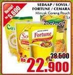 Promo Harga Sedaap/ Sovia/ Fortune/ Cemara minyak goreng pouch 2L  - Giant
