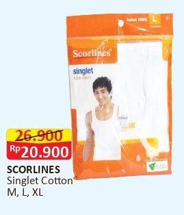 Promo Harga SCORLINES Singlet Cotton All Variants  - Alfamart