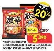 Promo Harga NISSIN Gekikara Ramen Pedas, Premium Ayam Pedas  - Superindo