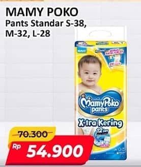 Promo Harga Mamy Poko Pants Xtra Kering S38, M32, L28 28 pcs - Alfamart