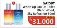 Promo Harga GATSBY White Up Eau De Toilette Black Wood, Sky Reflection 50 ml - Alfamidi