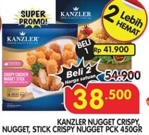 Promo Harga Kanzler Chicken Nugget Crispy, Original, Stick Crispy 450 gr - Superindo