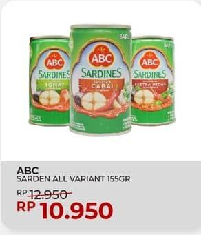 Promo Harga ABC Sardines All Variants 155 gr - Yogya