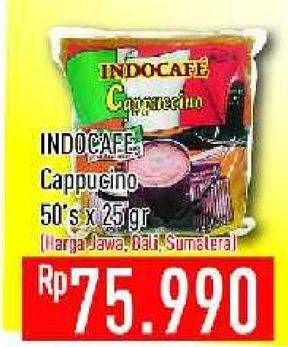 Promo Harga Indocafe Cappuccino per 50 sachet 25 gr - Hypermart