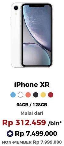Promo Harga APPLE iPhone XR | Liquid Retine HD LCD 6.1 inch - Kamera 12MP 7MP 128 GB, 64 GB  - Erafone