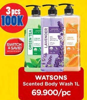 Promo Harga WATSONS Scented Body Wash All Variants 1000 ml - Watsons