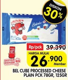 Promo Harga Belcube Cheese Spread Plain 78 gr - Superindo