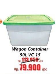 Promo Harga LION STAR Wagon Container VC-15 50 ltr - Hari Hari