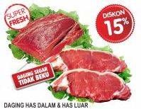 Promo Harga Daging Has Dalam / Luar 100gr  - Superindo