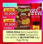 Promo Harga Coca Cola Minuman Soda/A&W Sarsaparila/Piattos Snack Kentang  - Alfamart
