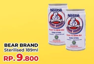 Promo Harga Bear Brand Susu Steril 189 ml - Yogya