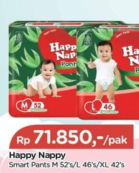 Promo Harga Happy Nappy Smart Pantz Diaper M52, XL42, L46 42 pcs - TIP TOP