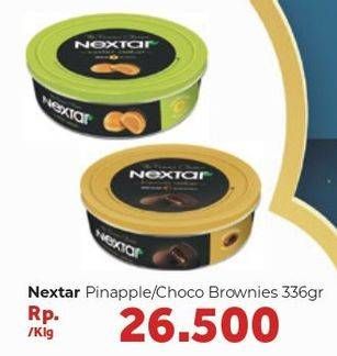 Promo Harga NABATI Nextar Cookies Nastar Pineapple Jam, Brownies Choco Delight 336 gr - Carrefour