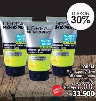 Promo Harga LOREAL MEN Facial Foam Oil Control 100 ml - LotteMart