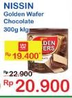 Promo Harga NISSIN Golden Wafers Chocolate 300 gr - Indomaret