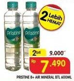 Promo Harga PRISTINE 8 Air Mineral per 2 botol 600 ml - Superindo
