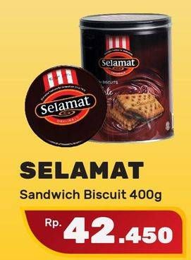 Promo Harga SELAMAT Sandwich Biscuits 400 gr - Yogya