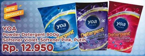 Promo Harga YOA Detergent Violet, Pink, Putih 900 gr - Yogya