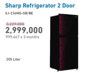 Promo Harga SHARP SJ-236 MG | Refrigerator 2 Door  - Electronic City