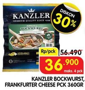 Promo Harga KANZLER Bockwurst, Frankfurter Cheese 360 g  - Superindo