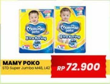 Promo Harga Mamy Poko Pants Xtra Kering L42, M48 42 pcs - Yogya