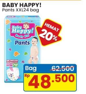 Promo Harga Baby Happy Body Fit Pants XXL24 24 pcs - Indomaret