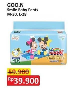 Promo Harga Goon Smile Baby Comfort Fit Pants M30, L28 28 pcs - Alfamart