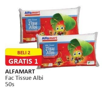 Promo Harga ALFAMART Facial Tissue Albi 50 pcs - Alfamart