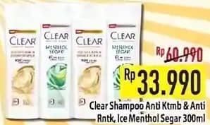 Promo Harga Clear Shampoo Anti Hair Fall, Ice Cool Menthol 300 ml - Hypermart