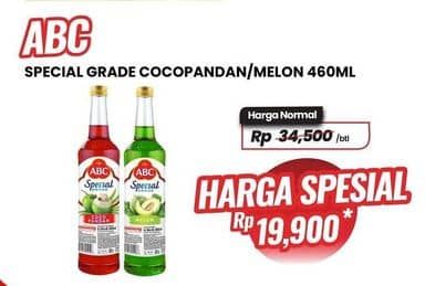 Promo Harga ABC Syrup Special Grade Melon, Coco Pandan 485 ml - Carrefour