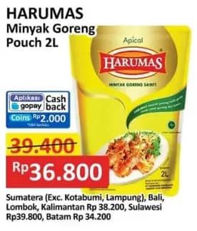 Promo Harga Harumas Minyak Goreng 2000 ml - Alfamart
