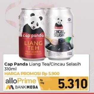 Promo Harga Cap Panda Minuman Kesehatan Liang Teh, Cincau Selasih 310 ml - Carrefour