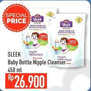 Promo Harga SLEEK Baby Bottle, Nipple and Accessories Cleanser 450 ml - Hypermart